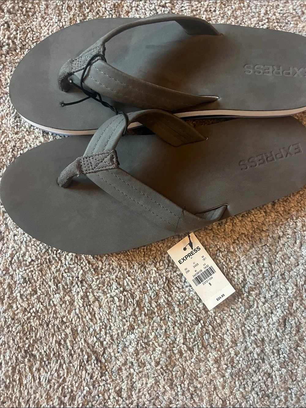 Men's Dark Flip Flop Sandals